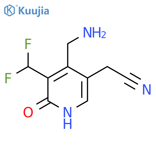 4-(Aminomethyl)-3-(difluoromethyl)-2-hydroxypyridine-5-acetonitrile structure