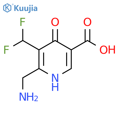 2-(Aminomethyl)-3-(difluoromethyl)-4-hydroxypyridine-5-carboxylic acid structure