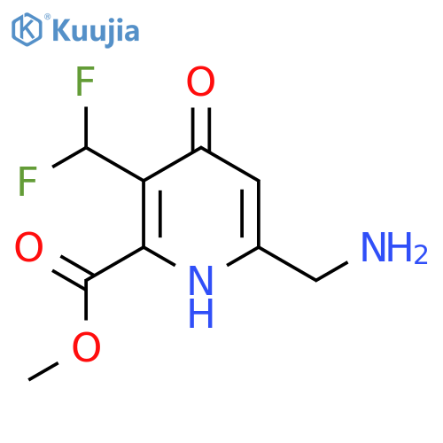 Methyl 6-(aminomethyl)-3-(difluoromethyl)-4-hydroxypyridine-2-carboxylate structure
