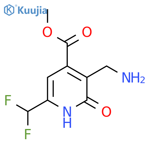 Methyl 3-(aminomethyl)-6-(difluoromethyl)-2-hydroxypyridine-4-carboxylate structure