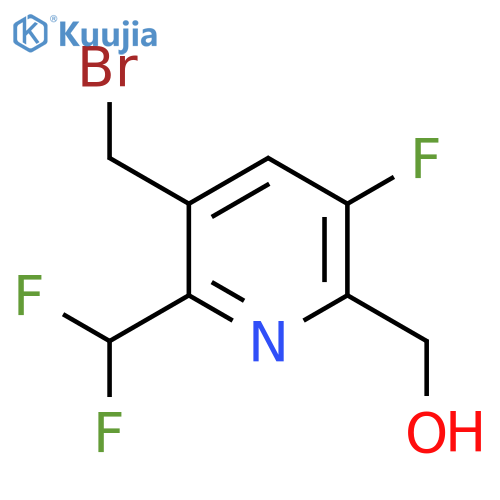 3-(Bromomethyl)-2-(difluoromethyl)-5-fluoropyridine-6-methanol structure