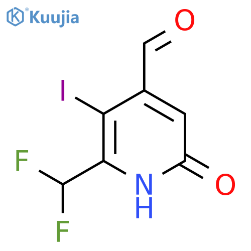 2-(Difluoromethyl)-6-hydroxy-3-iodopyridine-4-carboxaldehyde structure