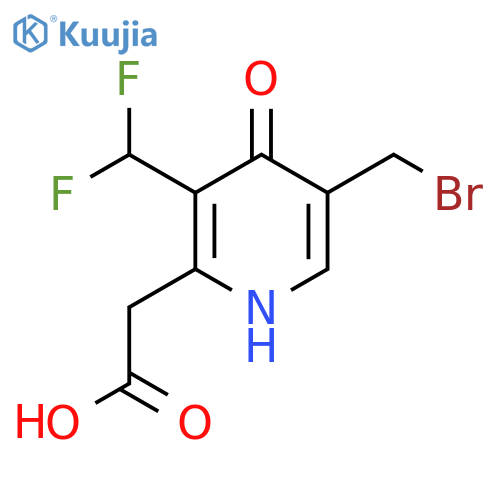 5-(Bromomethyl)-3-(difluoromethyl)-4-hydroxypyridine-2-acetic acid structure