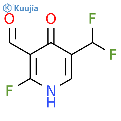 5-(Difluoromethyl)-2-fluoro-4-hydroxypyridine-3-carboxaldehyde structure