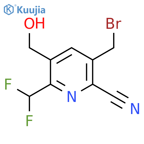 3-(Bromomethyl)-2-cyano-6-(difluoromethyl)pyridine-5-methanol structure