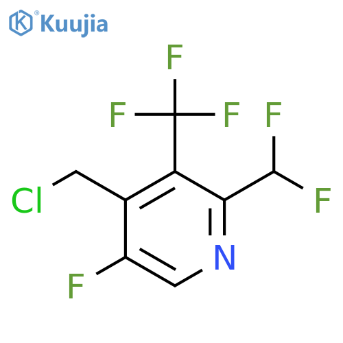 4-(Chloromethyl)-2-(difluoromethyl)-5-fluoro-3-(trifluoromethyl)pyridine structure