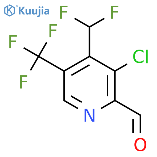 3-Chloro-4-(difluoromethyl)-5-(trifluoromethyl)pyridine-2-carboxaldehyde structure