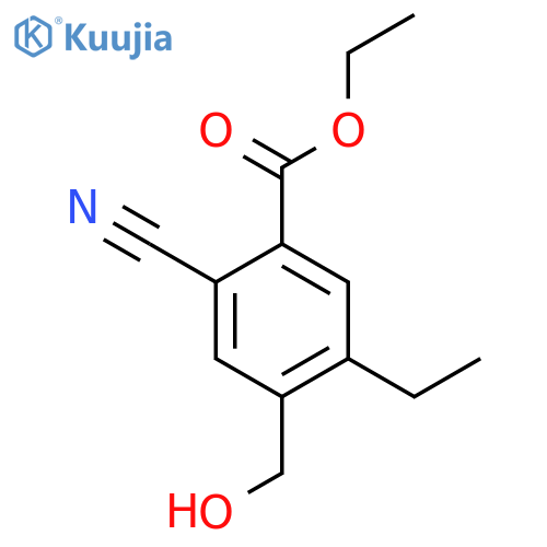 Ethyl 2-cyano-5-ethyl-4-(hydroxymethyl)benzoate structure