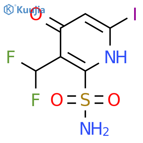 3-(Difluoromethyl)-4-hydroxy-6-iodopyridine-2-sulfonamide structure