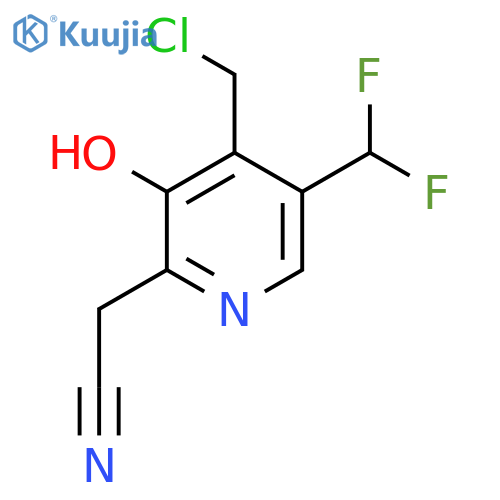 4-(Chloromethyl)-5-(difluoromethyl)-3-hydroxypyridine-2-acetonitrile structure