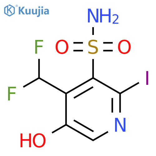 4-(Difluoromethyl)-5-hydroxy-2-iodopyridine-3-sulfonamide structure