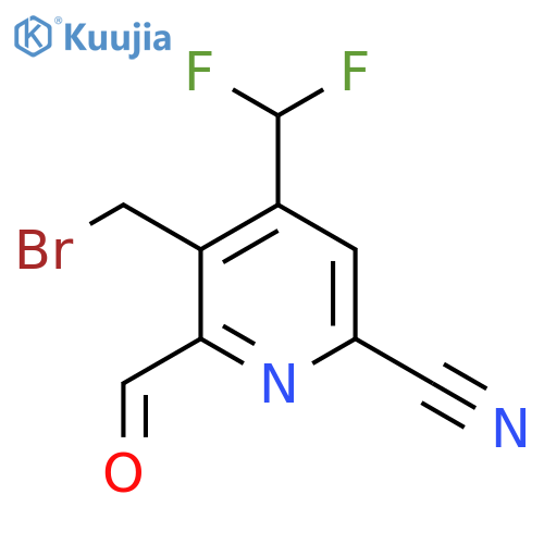 3-(Bromomethyl)-6-cyano-4-(difluoromethyl)pyridine-2-carboxaldehyde structure