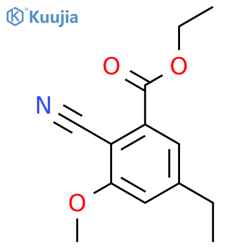 Ethyl 2-cyano-5-ethyl-3-methoxybenzoate structure