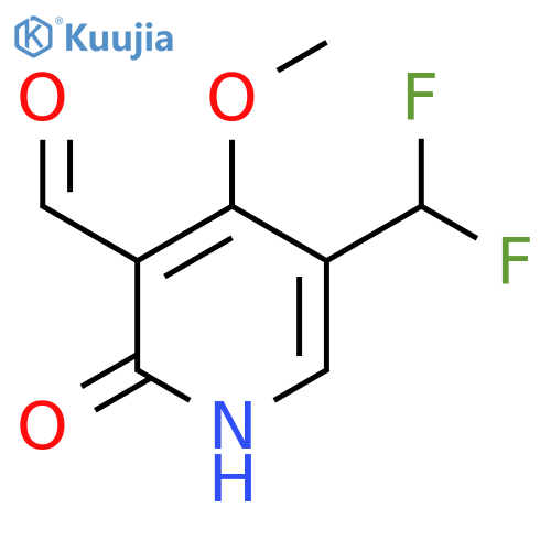 5-(Difluoromethyl)-2-hydroxy-4-methoxypyridine-3-carboxaldehyde structure