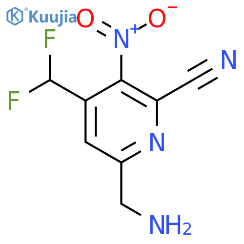 6-(Aminomethyl)-2-cyano-4-(difluoromethyl)-3-nitropyridine structure