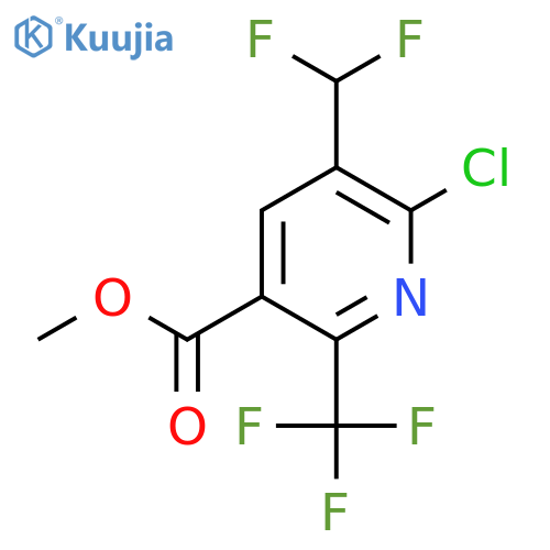 Methyl 2-chloro-3-(difluoromethyl)-6-(trifluoromethyl)pyridine-5-carboxylate structure