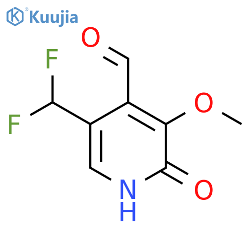 5-(Difluoromethyl)-2-hydroxy-3-methoxypyridine-4-carboxaldehyde structure