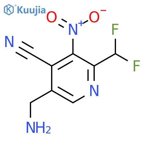 5-(Aminomethyl)-4-cyano-2-(difluoromethyl)-3-nitropyridine structure