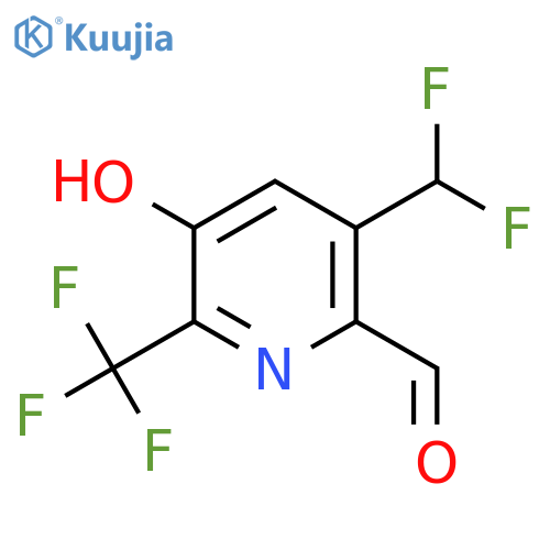 3-(Difluoromethyl)-5-hydroxy-6-(trifluoromethyl)pyridine-2-carboxaldehyde structure