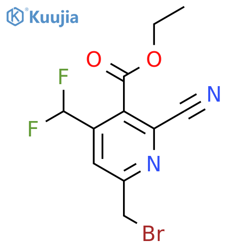 Ethyl 6-(bromomethyl)-2-cyano-4-(difluoromethyl)pyridine-3-carboxylate structure
