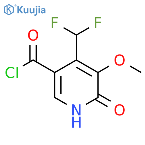 4-(Difluoromethyl)-2-hydroxy-3-methoxypyridine-5-carbonyl chloride structure