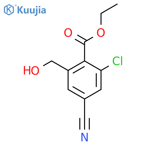 Ethyl 2-chloro-4-cyano-6-(hydroxymethyl)benzoate structure
