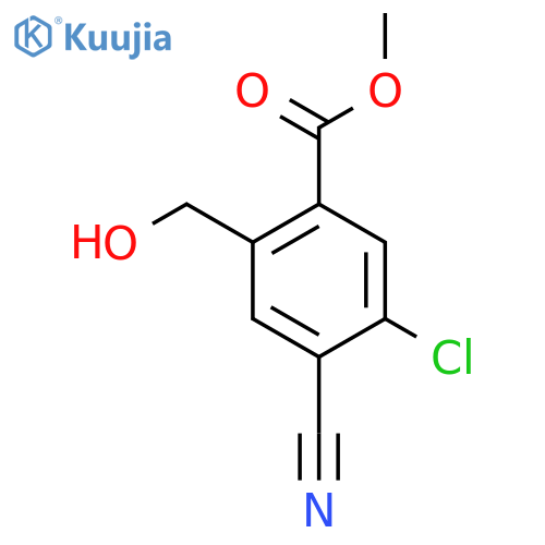 Methyl 5-chloro-4-cyano-2-(hydroxymethyl)benzoate structure