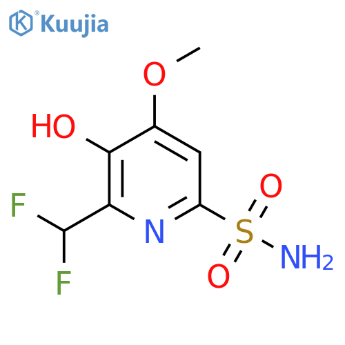 2-(Difluoromethyl)-3-hydroxy-4-methoxypyridine-6-sulfonamide structure