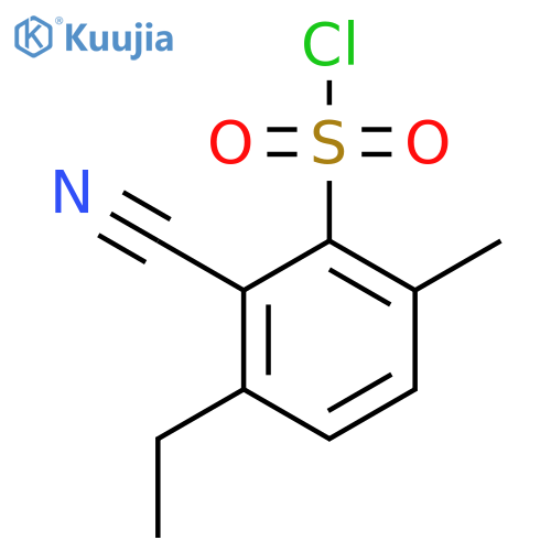 2-Cyano-3-ethyl-6-methylbenzenesulfonyl chloride structure