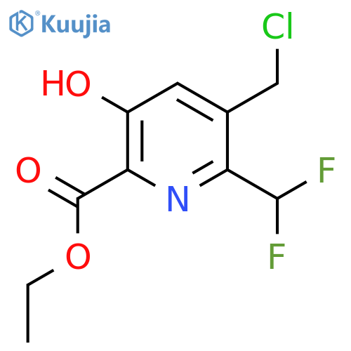 Ethyl 3-(chloromethyl)-2-(difluoromethyl)-5-hydroxypyridine-6-carboxylate structure