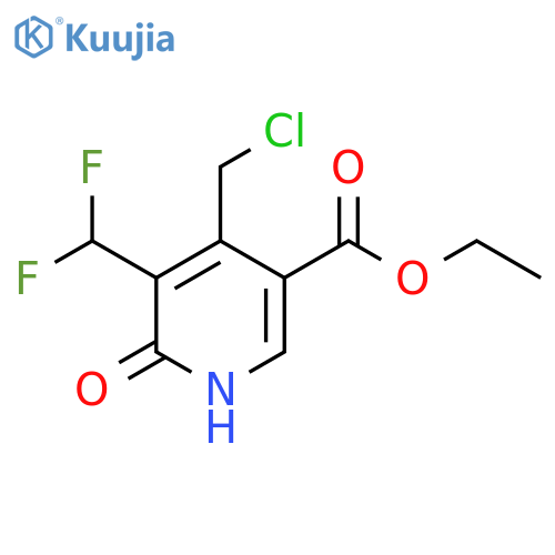 Ethyl 4-(chloromethyl)-3-(difluoromethyl)-2-hydroxypyridine-5-carboxylate structure
