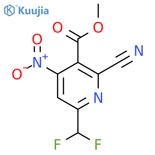 Methyl 2-cyano-6-(difluoromethyl)-4-nitropyridine-3-carboxylate structure