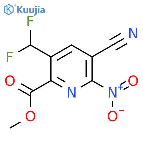 Methyl 3-cyano-5-(difluoromethyl)-2-nitropyridine-6-carboxylate structure