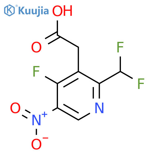 2-(Difluoromethyl)-4-fluoro-5-nitropyridine-3-acetic acid structure