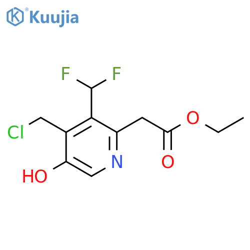 Ethyl 4-(chloromethyl)-3-(difluoromethyl)-5-hydroxypyridine-2-acetate structure
