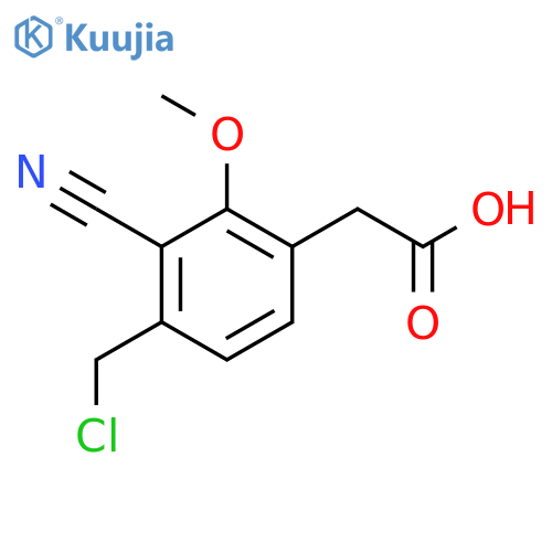4-Chloromethyl-3-cyano-2-methoxyphenylacetic acid structure