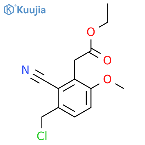 Ethyl 3-chloromethyl-2-cyano-6-methoxyphenylacetate structure