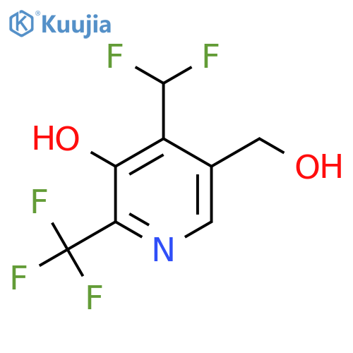 4-(Difluoromethyl)-3-hydroxy-2-(trifluoromethyl)pyridine-5-methanol structure