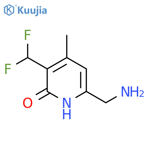 6-(Aminomethyl)-3-(difluoromethyl)-2-hydroxy-4-methylpyridine structure