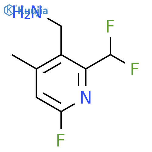 3-(Aminomethyl)-2-(difluoromethyl)-6-fluoro-4-methylpyridine structure