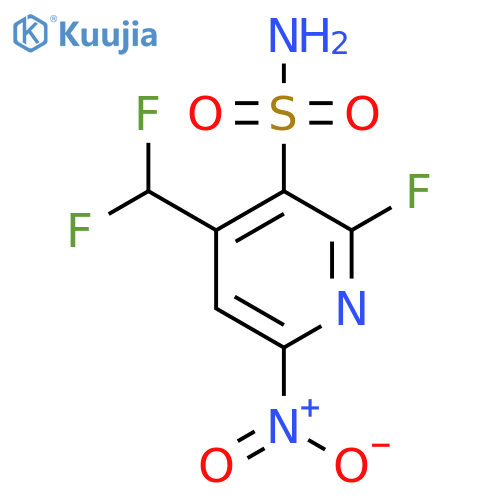 4-(Difluoromethyl)-2-fluoro-6-nitropyridine-3-sulfonamide structure