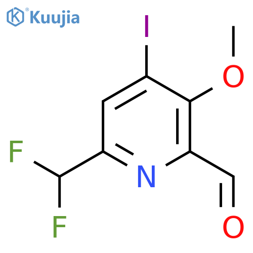 6-(Difluoromethyl)-4-iodo-3-methoxypyridine-2-carboxaldehyde structure