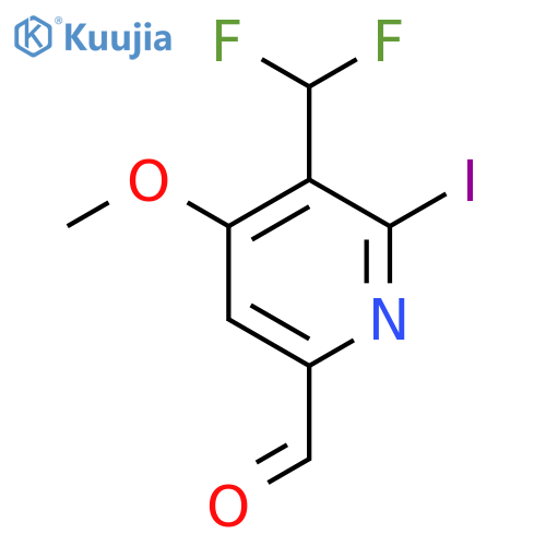 3-(Difluoromethyl)-2-iodo-4-methoxypyridine-6-carboxaldehyde structure
