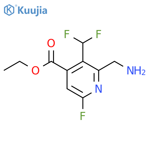 Ethyl 2-(aminomethyl)-3-(difluoromethyl)-6-fluoropyridine-4-carboxylate structure