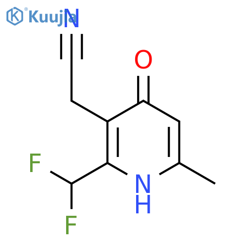 2-(Difluoromethyl)-4-hydroxy-6-methylpyridine-3-acetonitrile structure