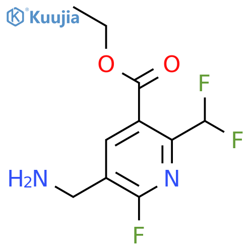 Ethyl 3-(aminomethyl)-6-(difluoromethyl)-2-fluoropyridine-5-carboxylate structure