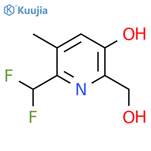 2-(Difluoromethyl)-5-hydroxy-3-methylpyridine-6-methanol structure