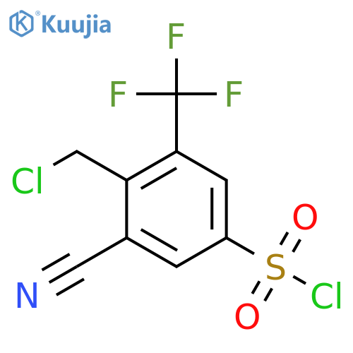 4-Chloromethyl-3-cyano-5-(trifluoromethyl)benzenesulfonyl chloride structure