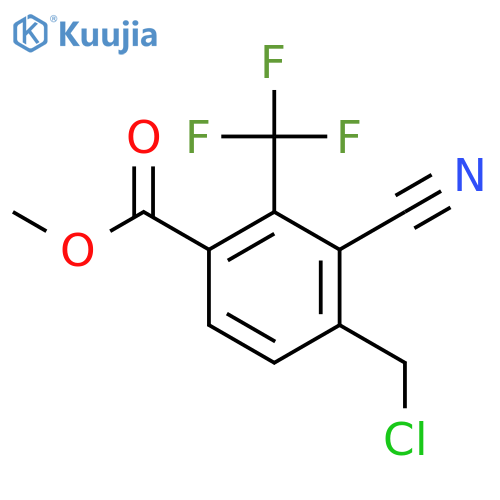 Methyl 4-chloromethyl-3-cyano-2-(trifluoromethyl)benzoate structure