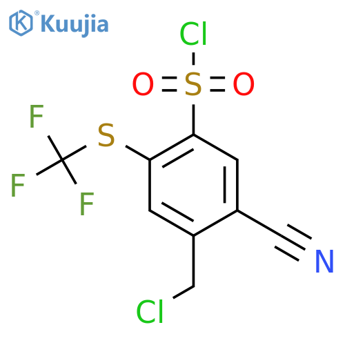 4-Chloromethyl-5-cyano-2-(trifluoromethylthio)benzenesulfonyl chloride structure